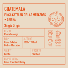 Carica l&#39;immagine nel visualizzatore di Gallery, GUATEMALA FINCA CATALAN DE LAS MERCEDES GEISHA
